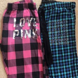 2 pajama pants from Victoria’s Secret Pink